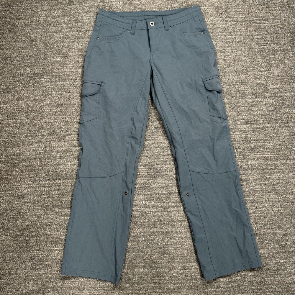 Kuhl Splash Roll Up Pants Women 8 Teal Convertible Hike Trail Camp Fish Outdoor